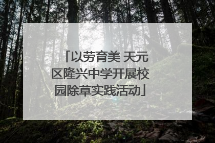 以劳育美 天元区隆兴中学开展校园除草实践活动