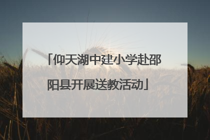 仰天湖中建小学赴邵阳县开展送教活动