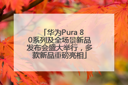 华为Pura 80系列及全场景新品发布会盛大举行，多款新品重磅亮相