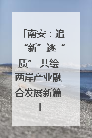 南安：追“新”逐“质” 共绘两岸产业融合发展新篇