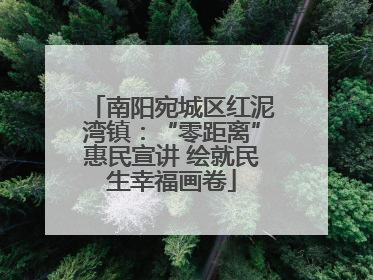 南阳宛城区红泥湾镇：“零距离”惠民宣讲 绘就民生幸福画卷