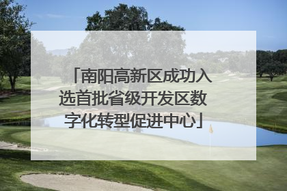 南阳高新区成功入选首批省级开发区数字化转型促进中心