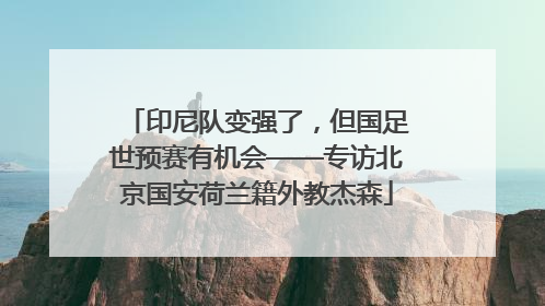 印尼队变强了，但国足世预赛有机会——专访北京国安荷兰籍外教杰森