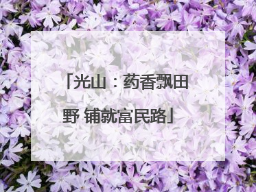 光山：药香飘田野 铺就富民路