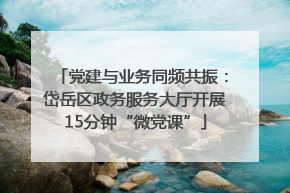 党建与业务同频共振：岱岳区政务服务大厅开展15分钟“微党课”