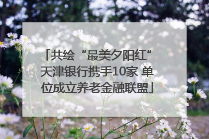 共绘“最美夕阳红” 天津银行携手10家 单位成立养老金融联盟