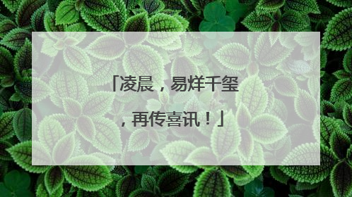 凌晨，易烊千玺，再传喜讯！