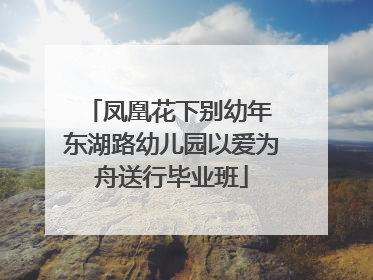凤凰花下别幼年 东湖路幼儿园以爱为舟送行毕业班