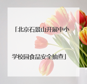 北京石景山开展中小学校园食品安全抽查