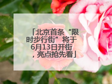 北京首条“限时步行街”将于6月13日开街，亮点抢先看