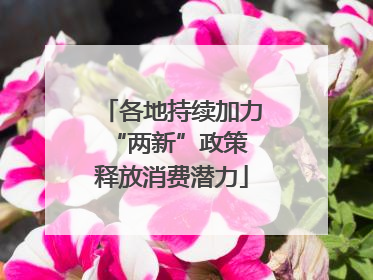 各地持续加力“两新”政策 释放消费潜力