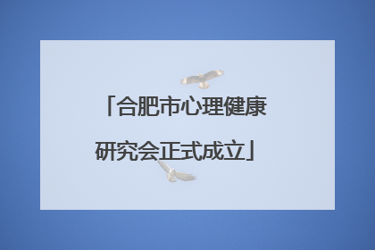 合肥市心理健康研究会正式成立