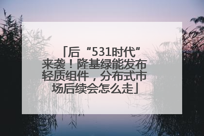 后“531时代”来袭！隆基绿能发布轻质组件，分布式市场后续会怎么走