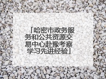 哈密市政务服务和公共资源交易中心赴豫考察学习先进经验