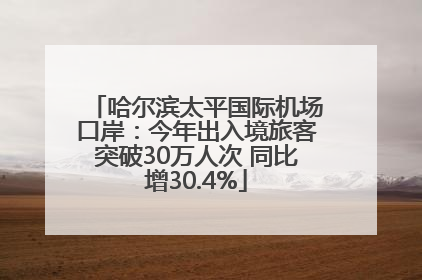 哈尔滨太平国际机场口岸：今年出入境旅客突破30万人次 同比增30.4%