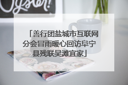 善行团盐城市互联网分会冒雨暖心回访阜宁县残联吴滩宜家