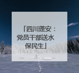 四川蓬安：党员干部送水保民生