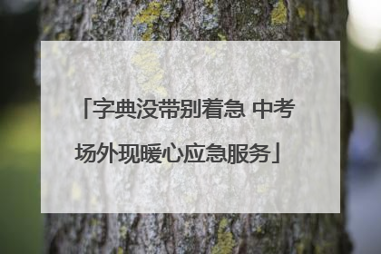 字典没带别着急 中考场外现暖心应急服务