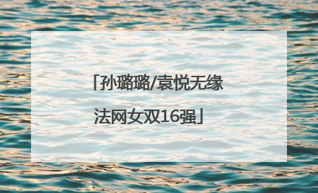 孙璐璐/袁悦无缘法网女双16强