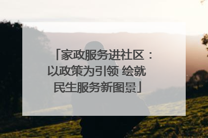 家政服务进社区：以政策为引领 绘就民生服务新图景