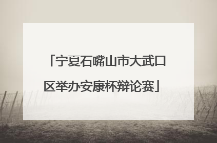 宁夏石嘴山市大武口区举办安康杯辩论赛