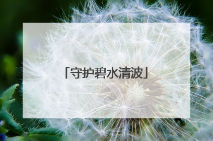 守护碧水清波