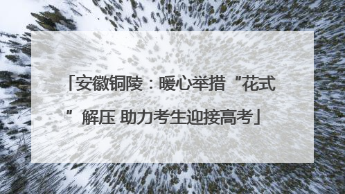 安徽铜陵：暖心举措“花式”解压 助力考生迎接高考