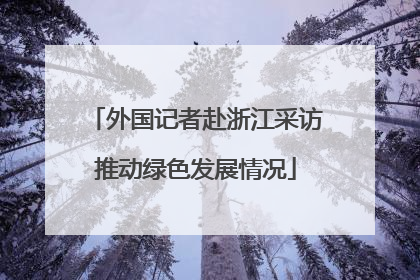 外国记者赴浙江采访推动绿色发展情况