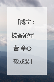 威宁：棕香沁军营 童心敬戎装