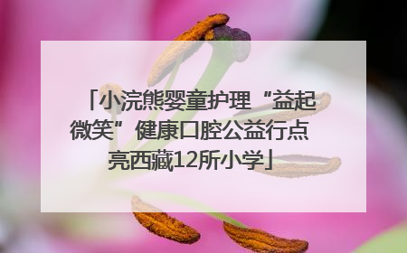 小浣熊婴童护理“益起微笑”健康口腔公益行点亮西藏12所小学