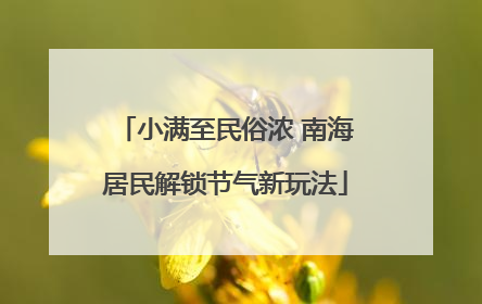 小满至民俗浓 南海居民解锁节气新玩法