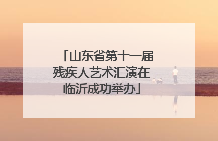 山东省第十一届残疾人艺术汇演在临沂成功举办