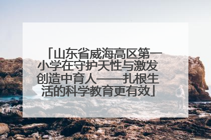 山东省威海高区第一小学在守护天性与激发创造中育人——扎根生活的科学教育更有效