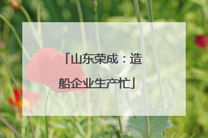 山东荣成：造船企业生产忙