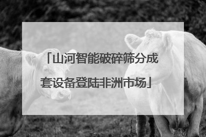山河智能破碎筛分成套设备登陆非洲市场