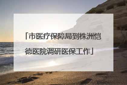 市医疗保障局到株洲恺德医院调研医保工作
