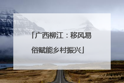 广西柳江：移风易俗赋能乡村振兴