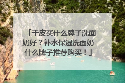 干皮买什么牌子洗面奶好？补水保湿洗面奶什么牌子推荐购买！