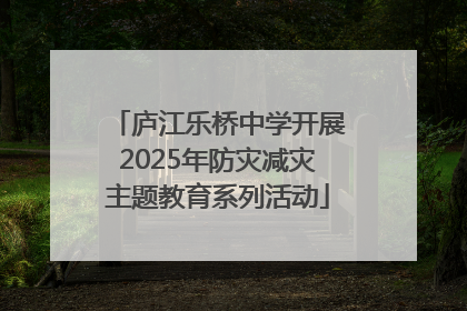 庐江乐桥中学开展2025年防灾减灾主题教育系列活动
