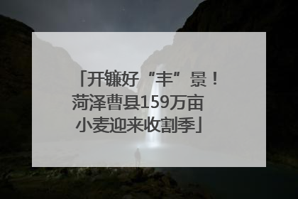 开镰好“丰”景！菏泽曹县159万亩小麦迎来收割季