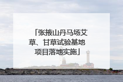 张掖山丹马场艾草、甘草试验基地项目落地实施