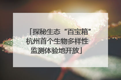 探秘生态“百宝箱” 杭州首个生物多样性监测体验地开放