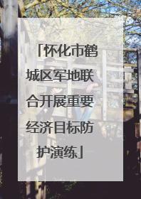 怀化市鹤城区军地联合开展重要经济目标防护演练