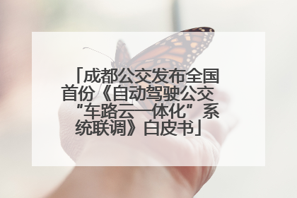 成都公交发布全国首份《自动驾驶公交“车路云一体化”系统联调》白皮书
