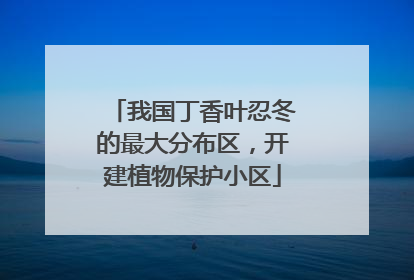 我国丁香叶忍冬的最大分布区，开建植物保护小区