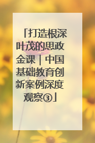 打造根深叶茂的思政金课｜中国基础教育创新案例深度观察③