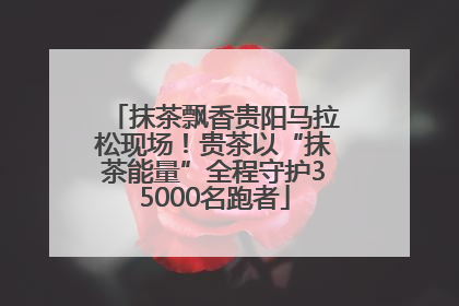 抹茶飘香贵阳马拉松现场！贵茶以“抹茶能量”全程守护35000名跑者