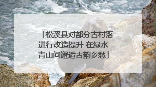松溪县对部分古村落进行改造提升 在绿水青山间邂逅古韵乡愁
