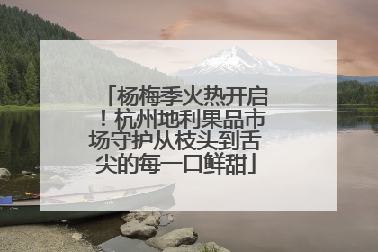 杨梅季火热开启！杭州地利果品市场守护从枝头到舌尖的每一口鲜甜