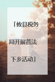 攸县税务局开展普法下乡活动